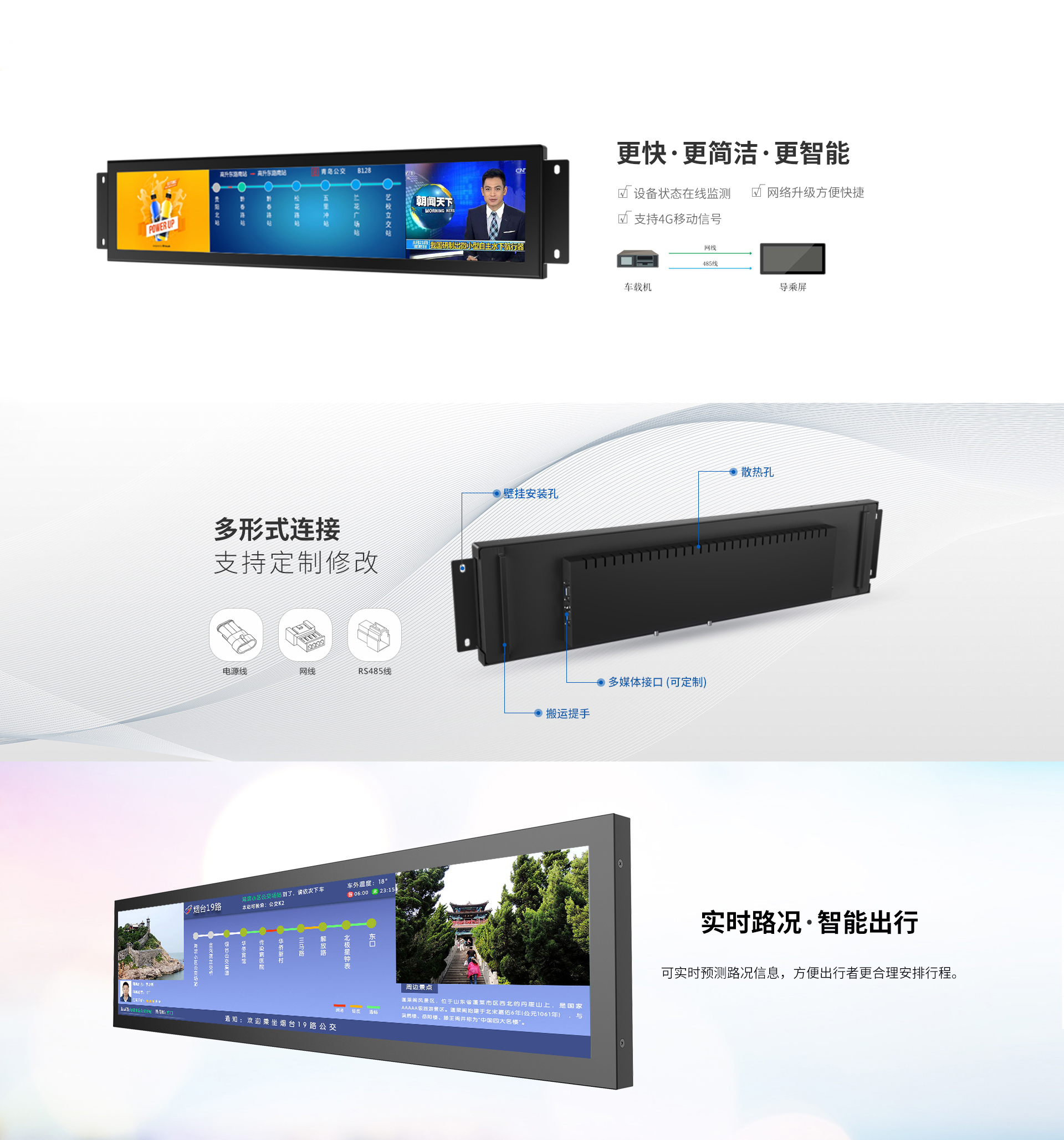 公交車(chē)LCD導(dǎo)乘屏27.8寸(圖2)